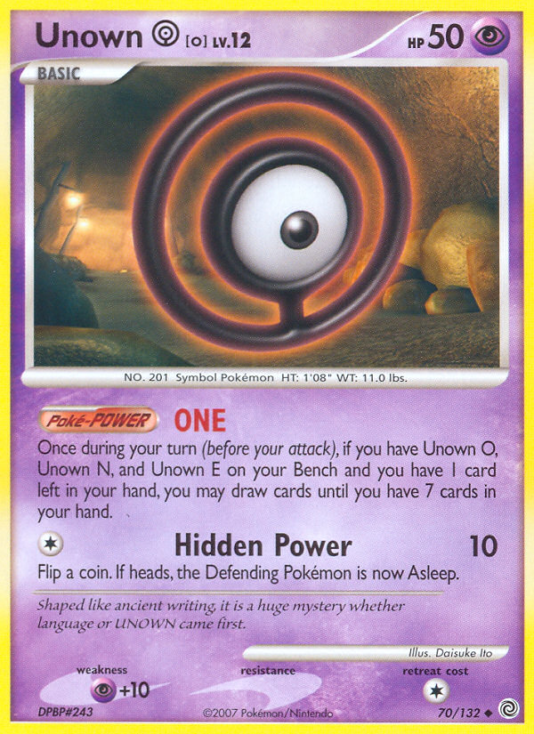 Secret Wonders Unown O #70/132