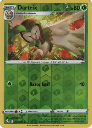 Shining Fates Dartrix #7/72 reverse holo