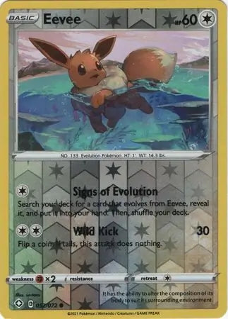 Shining Fates Eevee #52/72 reverse holo