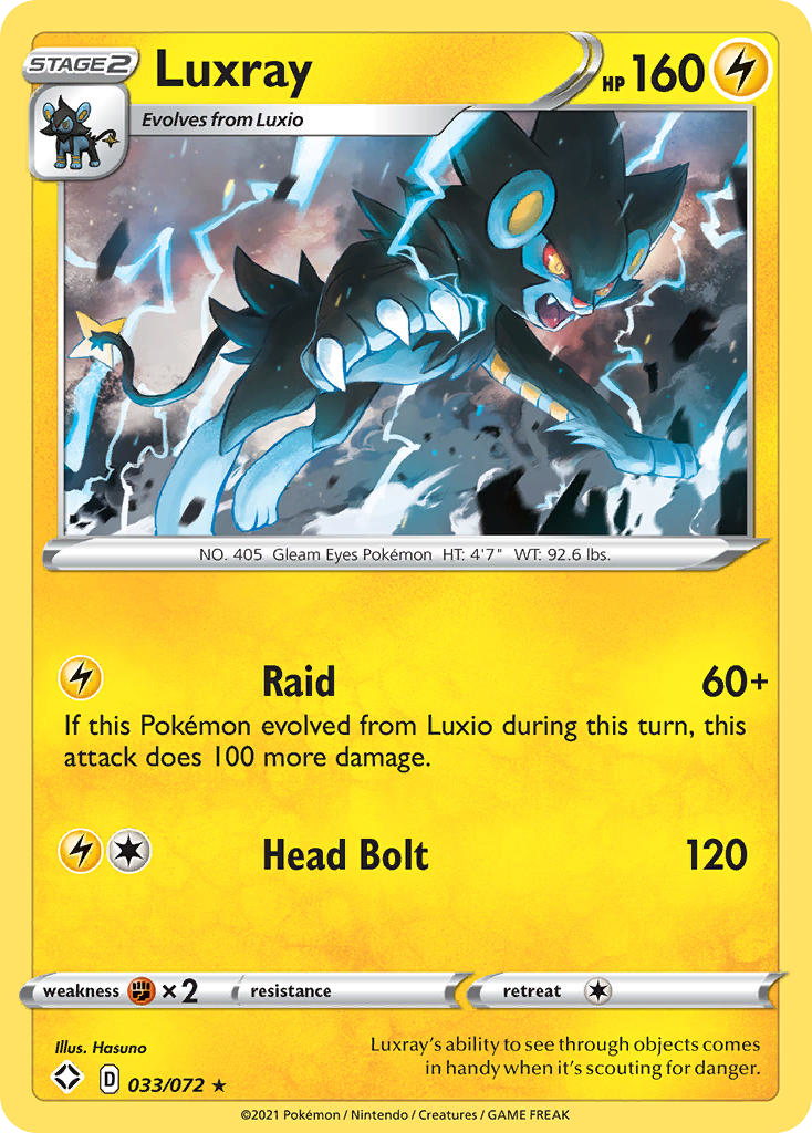 Shining Fates Holo Luxray #33/72