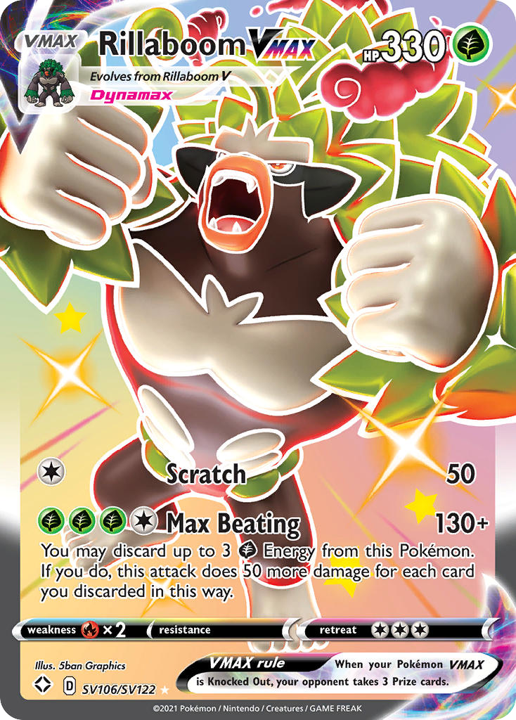 Shining Fates SV106/SV122 Rillaboom VMAX