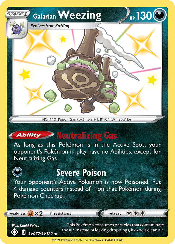 Shining Fates SV77/SV122 Galarian Weezing