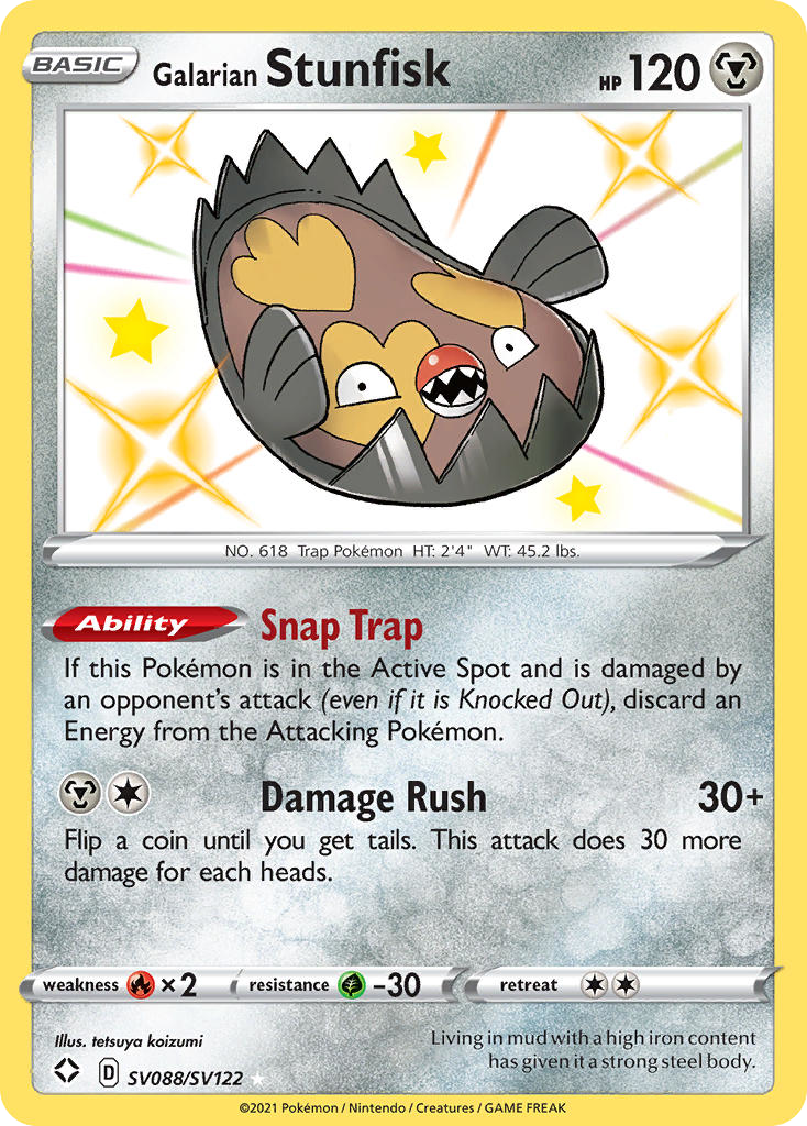 Shining Fates SV88/SV122 Galarian Stunfisk