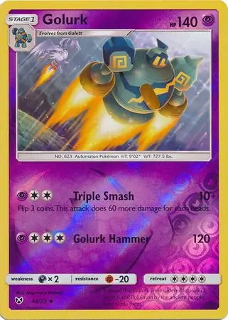 Shining Legends Golurk #44/73 reverse holo