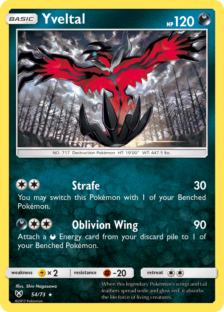 Shining Legends Holo Yveltal #54/73