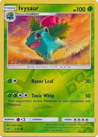Shining Legends Ivysaur #2/73 reverse holo