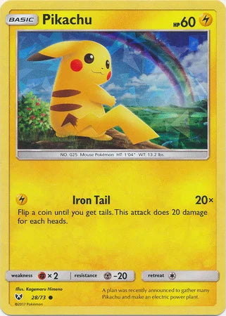 Shining Legends Pikachu #28/73 Cracked Ice Holo