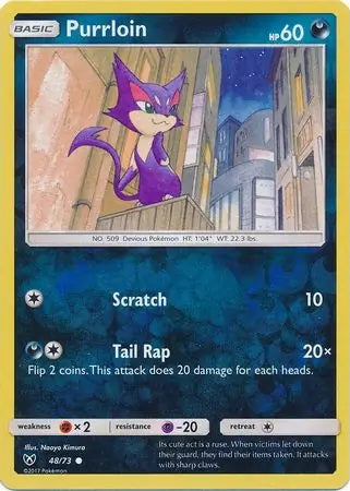 Shining Legends Purrloin #48/73 reverse holo