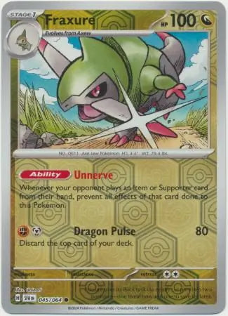 Shrouded Fable Fraxure #45/64 reverse holo