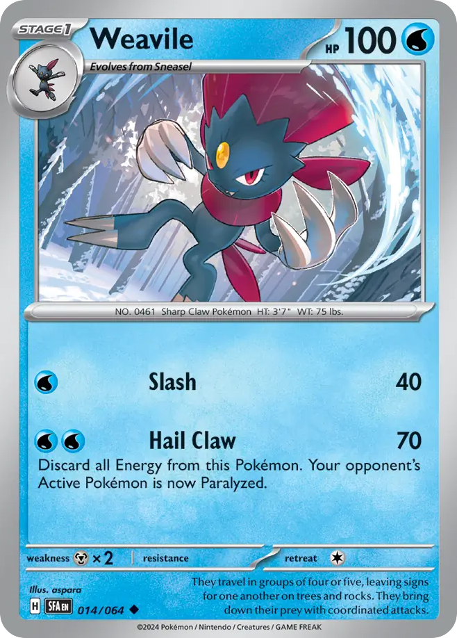 Shrouded Fable Weavile #14/64