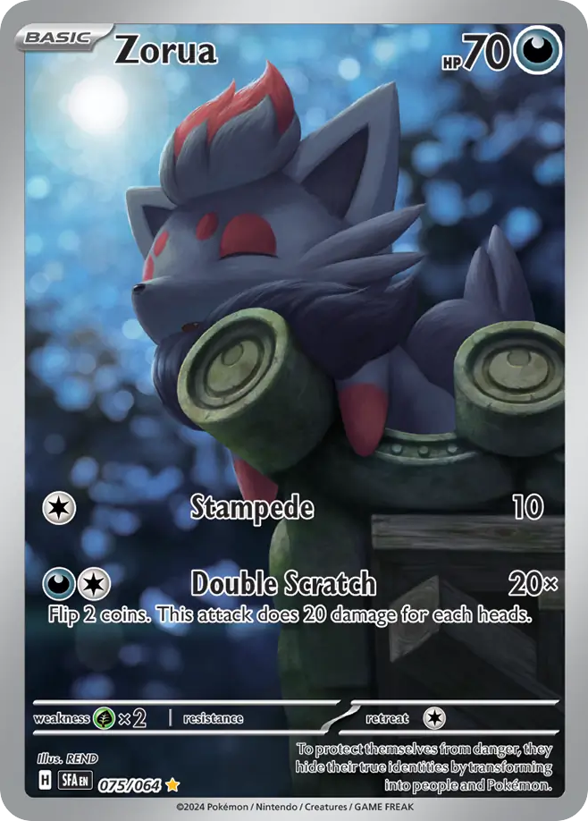 Zorua Illustration Rare 75/64 uit Shrouded Fable