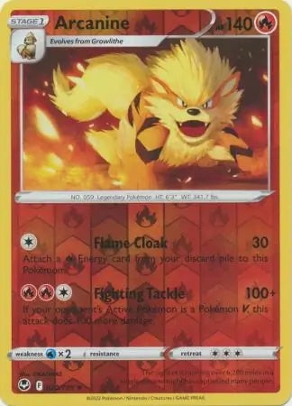 Silver Tempest Arcanine #20/195 reverse holo