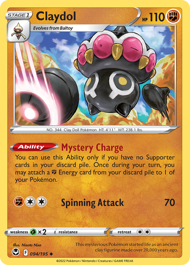 Silver Tempest Claydol #94/195