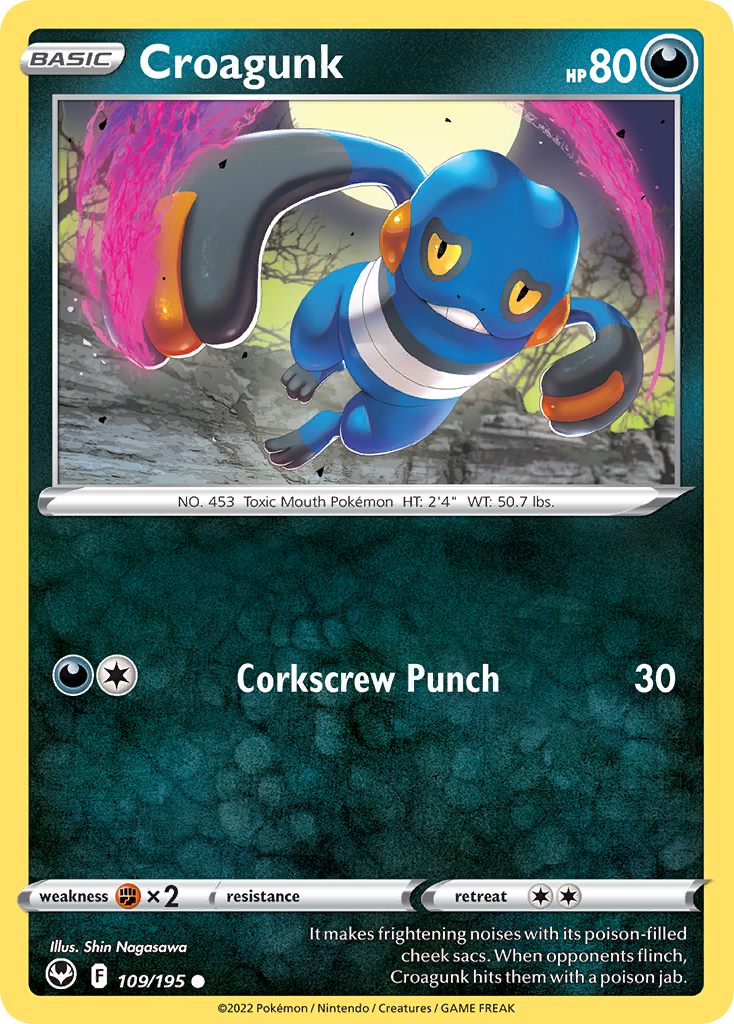 Silver Tempest Croagunk #109/195