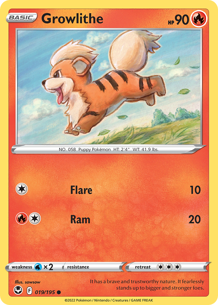 Silver Tempest Growlithe #19/195