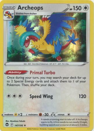 Silver Tempest Holo Archeops #147/195