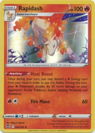 Silver Tempest Holo Rapidash #22/195