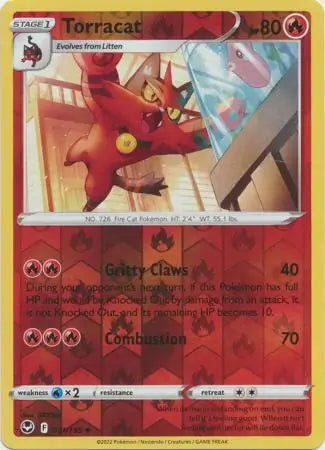 Silver Tempest Torracat #31/195 reverse holo