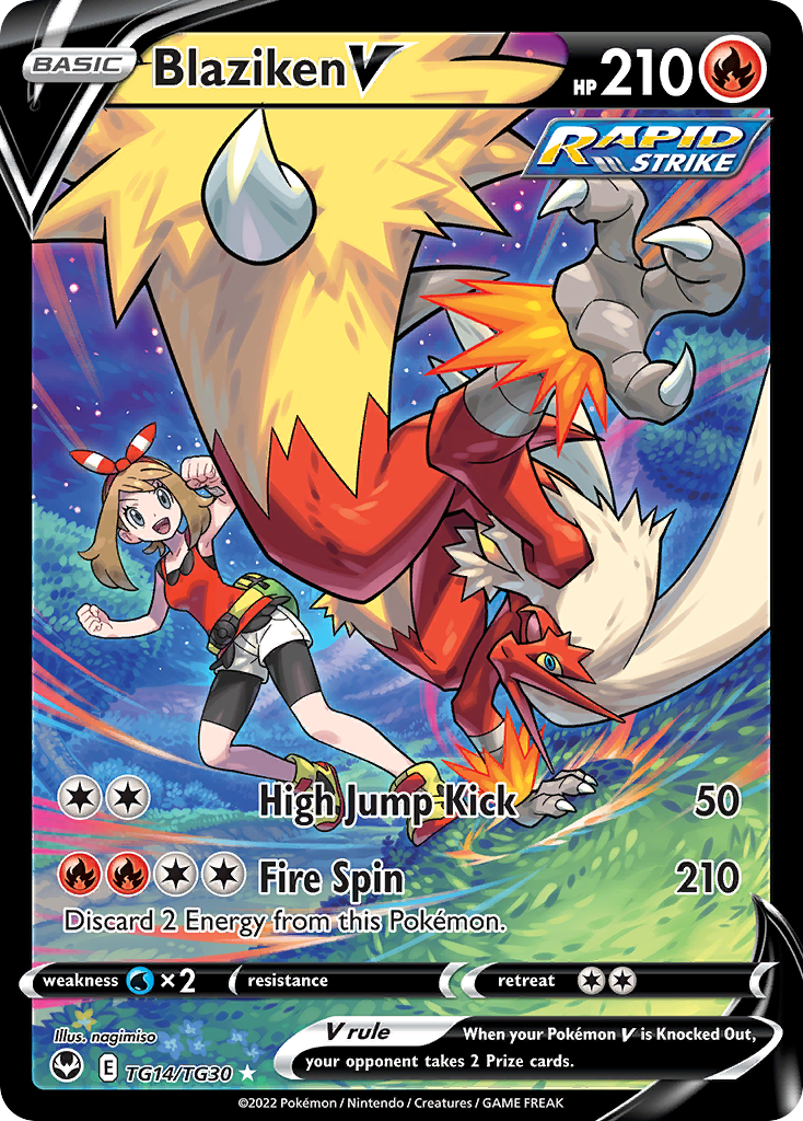 Silver Tempest Trainer Gallery Blaziken V #TG14/30