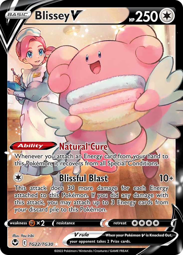 Silver Tempest Trainer Gallery Blissey V #TG22/30