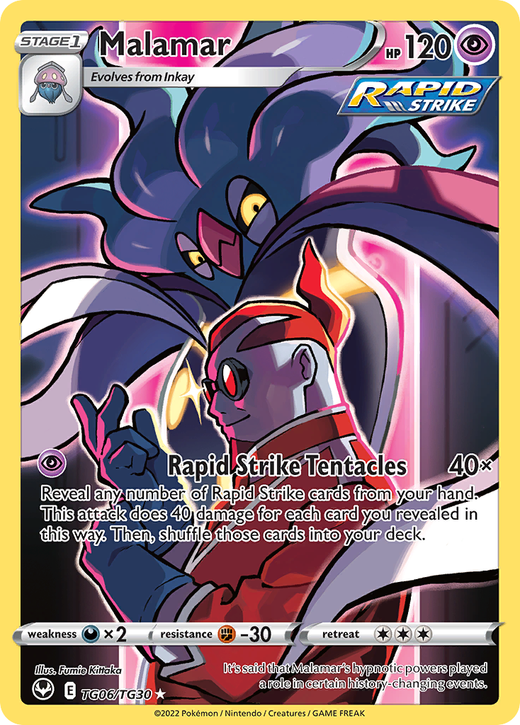 Silver Tempest Trainer Gallery Holo Malamar #TG6/30