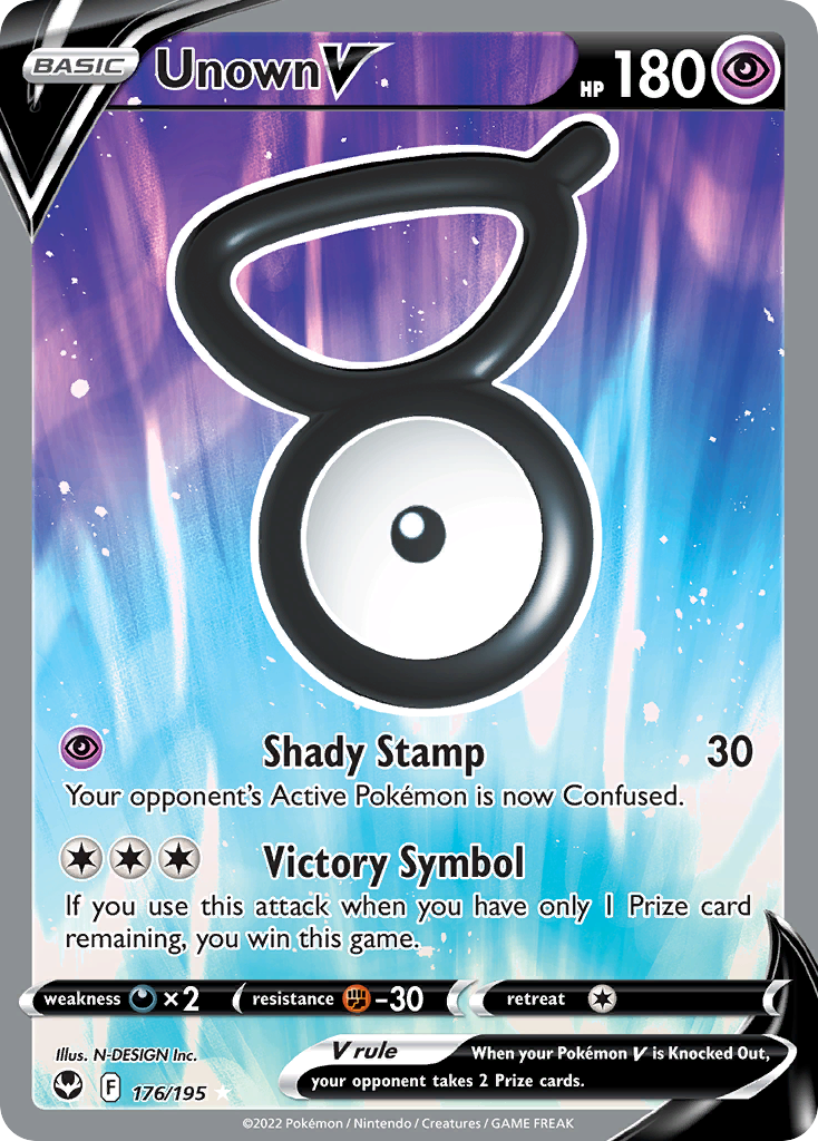 Silver Tempest Unown V #176/195