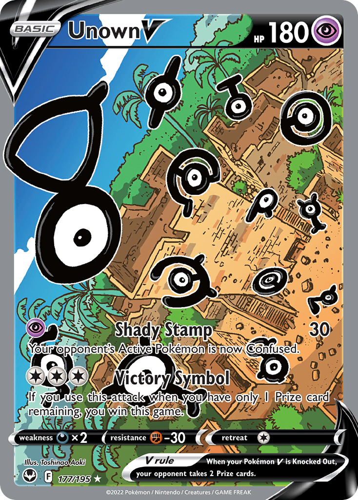 Silver Tempest Unown V #177/195