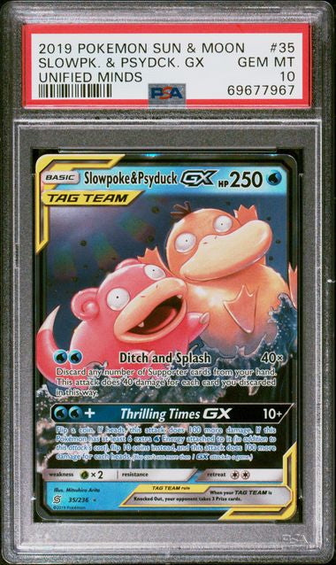 Slowpoke Psyduck GX PSA 10