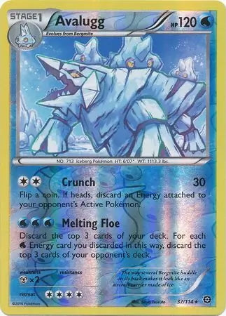 Steam Siege Avalugg #37/114 reverse holo