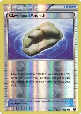 Steam Siege Claw Fossil Anorith #100/114 reverse holo