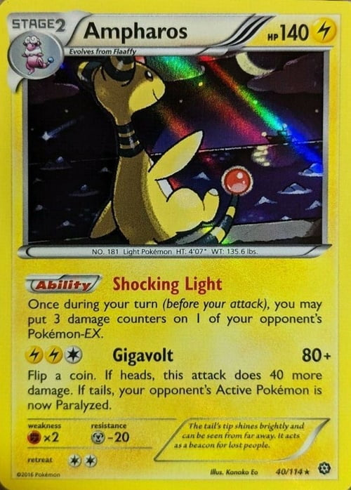 Steam Siege Holo Ampharos #40/114