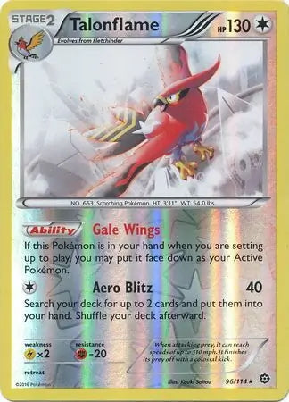Steam Siege Talonflame #96/114 reverse holo