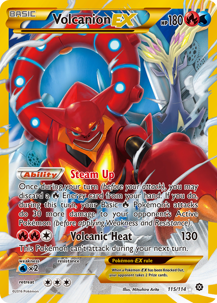 Volcanion EX Secret Rare 115/114 XY Steam Siege