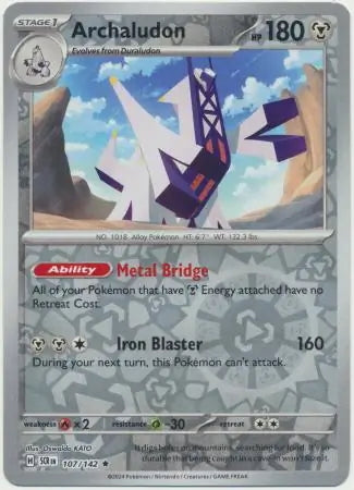 Stellar Crown Archaludon #107/142 reverse holo
