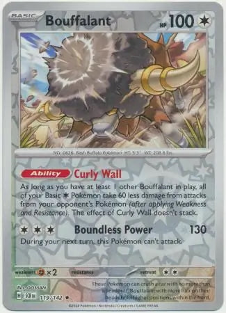 Stellar Crown Bouffalant #119/142 reverse holo