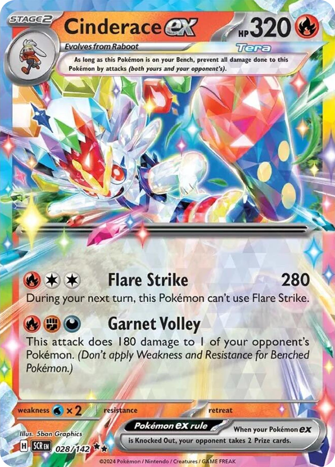 Stellar Crown Cinderace ex #28/142
