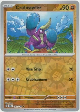 Stellar Crown Crabrawler #87/142 reverse holo