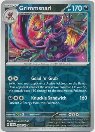 Stellar Crown Grimmsnarl #96/142 reverse holo
