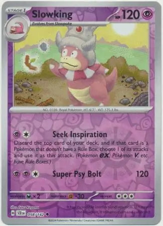 Stellar Crown Slowking #58/142 reverse holo