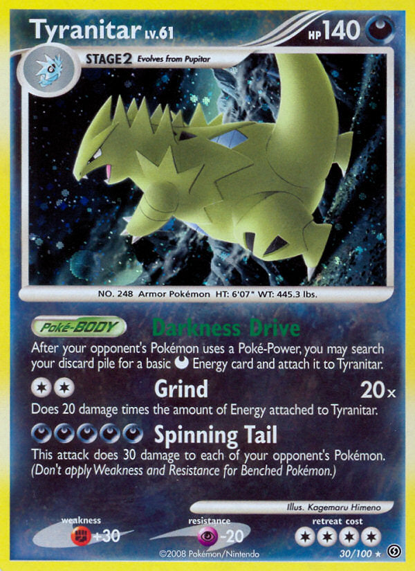 Stormfront Holo Tyranitar #30/100