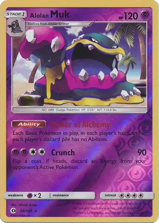 Sun & Moon Alolan Muk #58/149 reverse holo