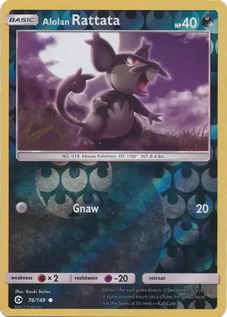 Sun & Moon Alolan Rattata #76/149 reverse holo