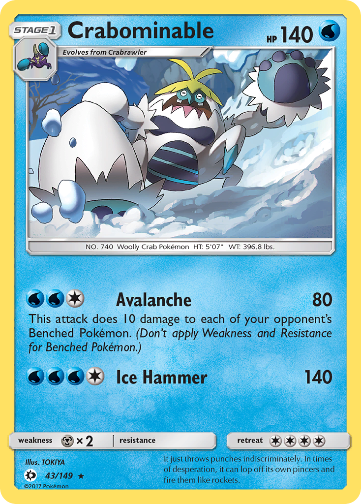 Sun & Moon Crabominable #43/149