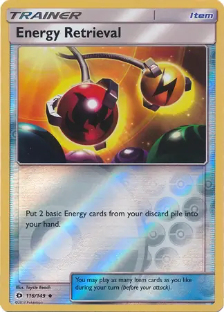 Sun & Moon Energy Retrieval #116/149 reverse holo