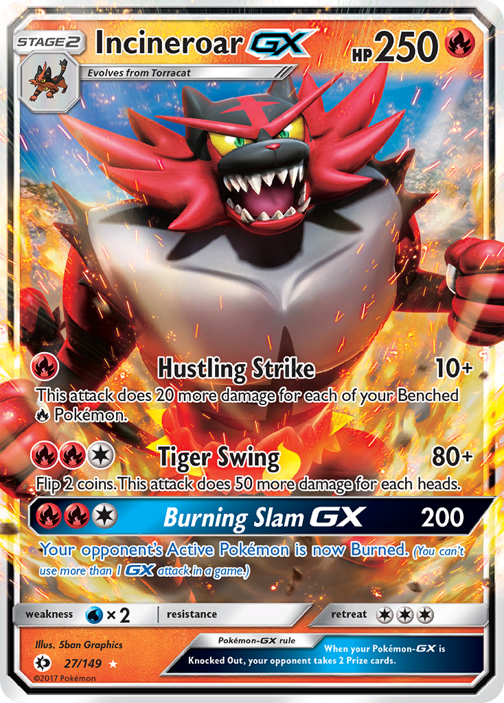 Sun & Moon Incineroar GX #27/149