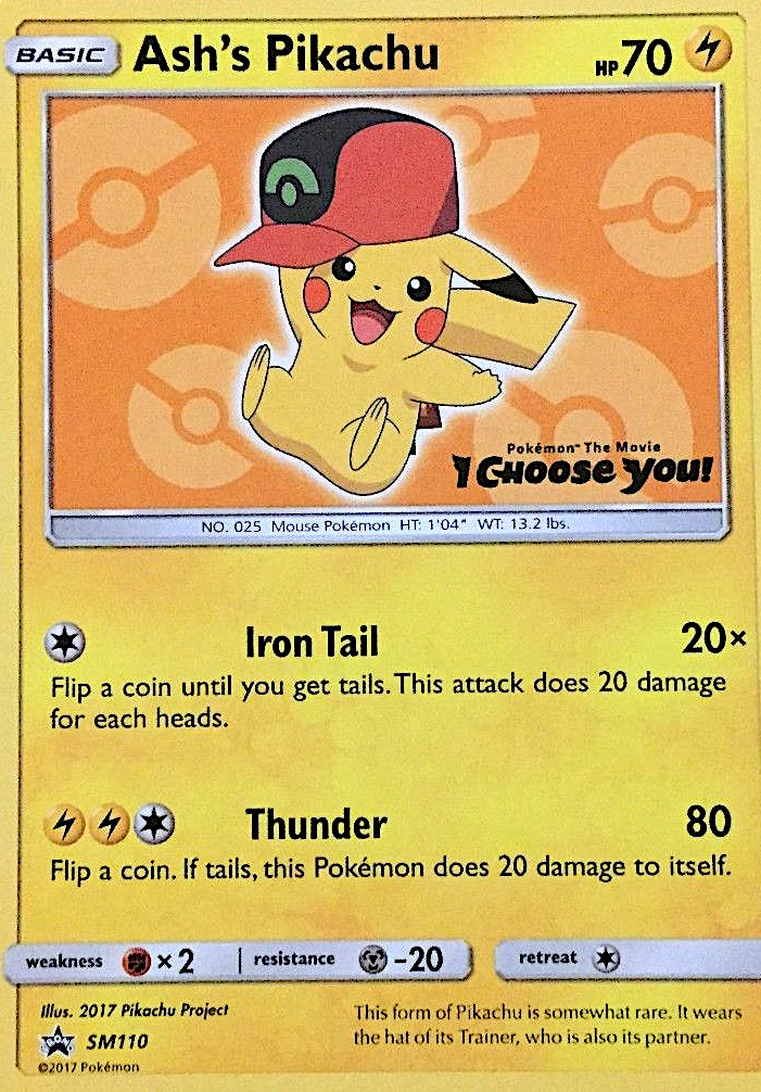Sun & Moon Promo Ash's Pikachu #110