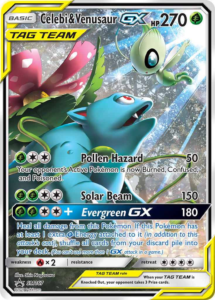 Sun & Moon Promo Celebi & Venusaur GX #167