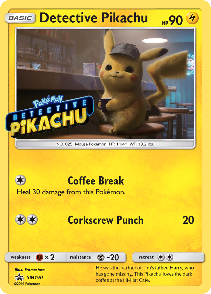Sun & Moon Promo Detective Pikachu #190