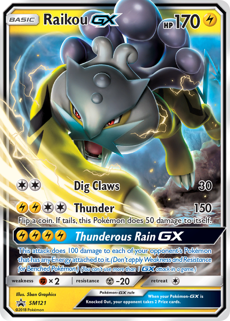 Sun & Moon Promo Raikou GX #121