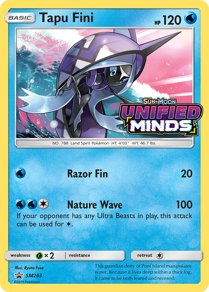 Sun & Moon Promo Tapu Fini #203